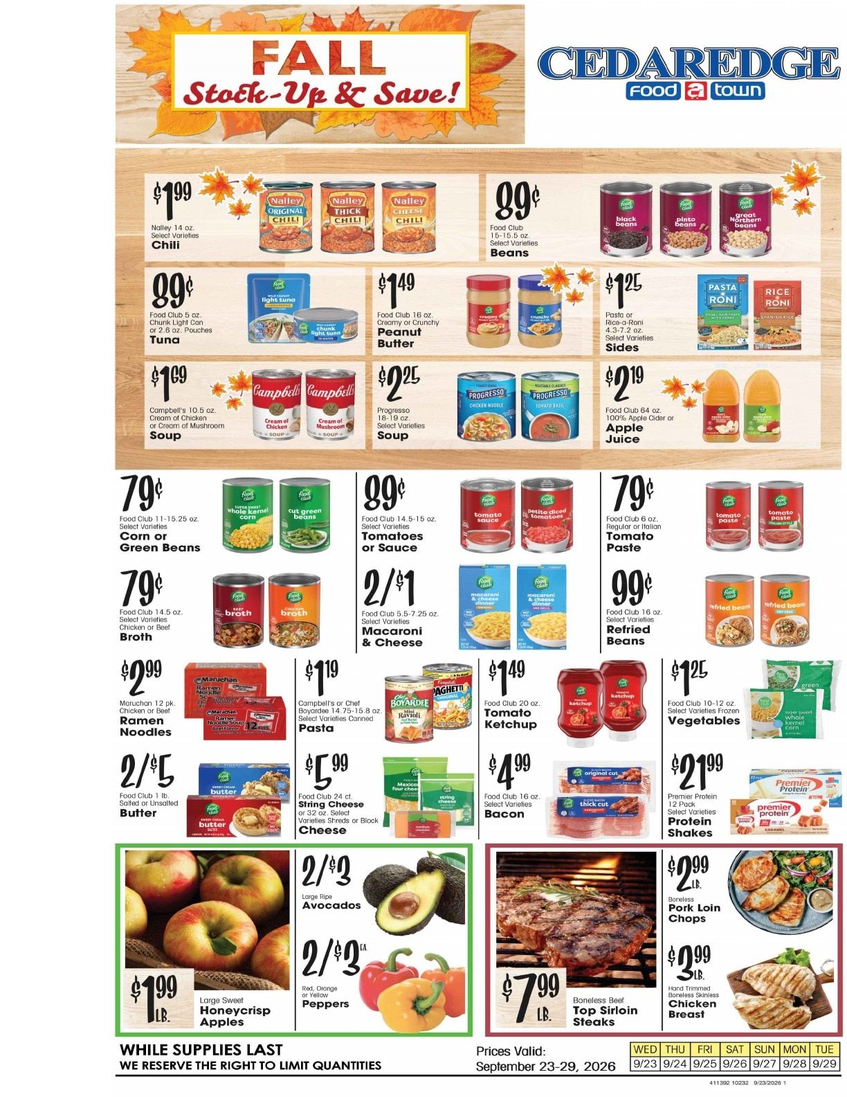 Cedaredge Foodtown Weekly Ad September 23 - 29, 2026
