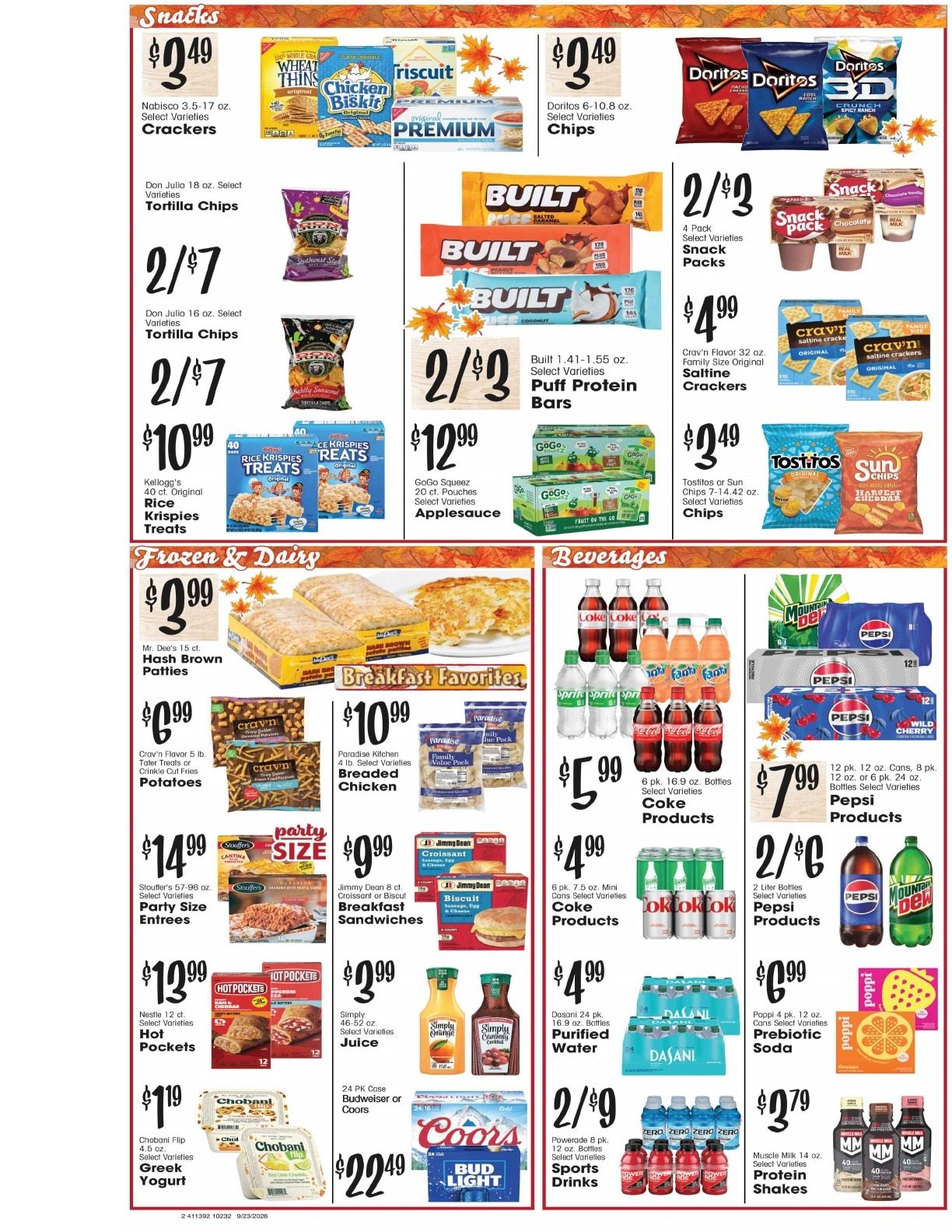 Cedaredge Foodtown Weekly Ad September 23 - 29, 2026