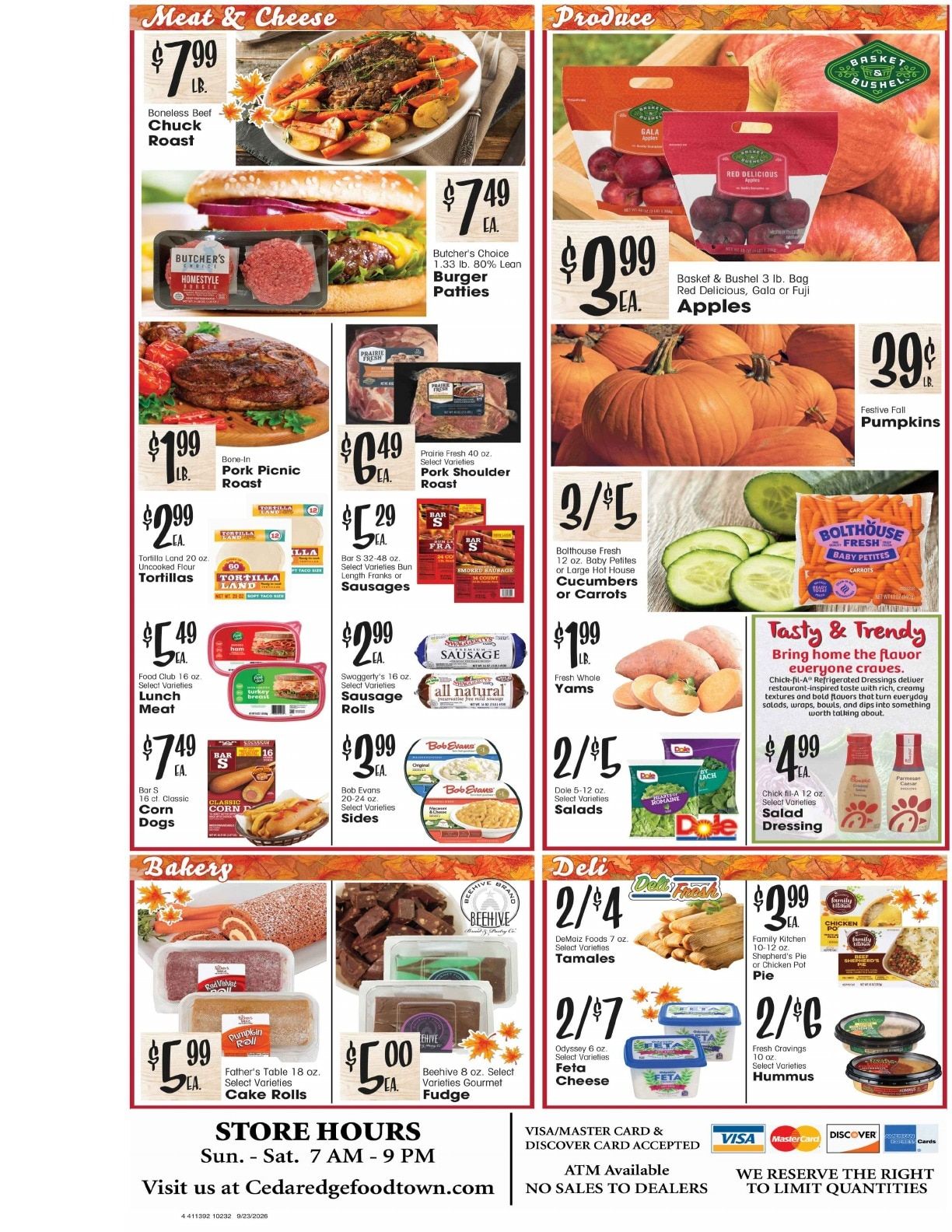 Cedaredge Foodtown Weekly Ad September 23 - 29, 2026