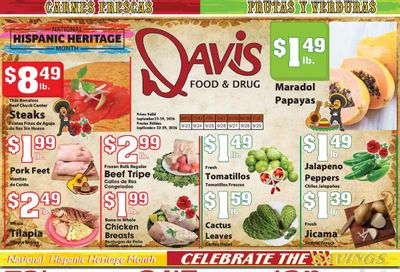 Davis Food & Drug Hispanic Weekly Ad September 23 - 29, 2026