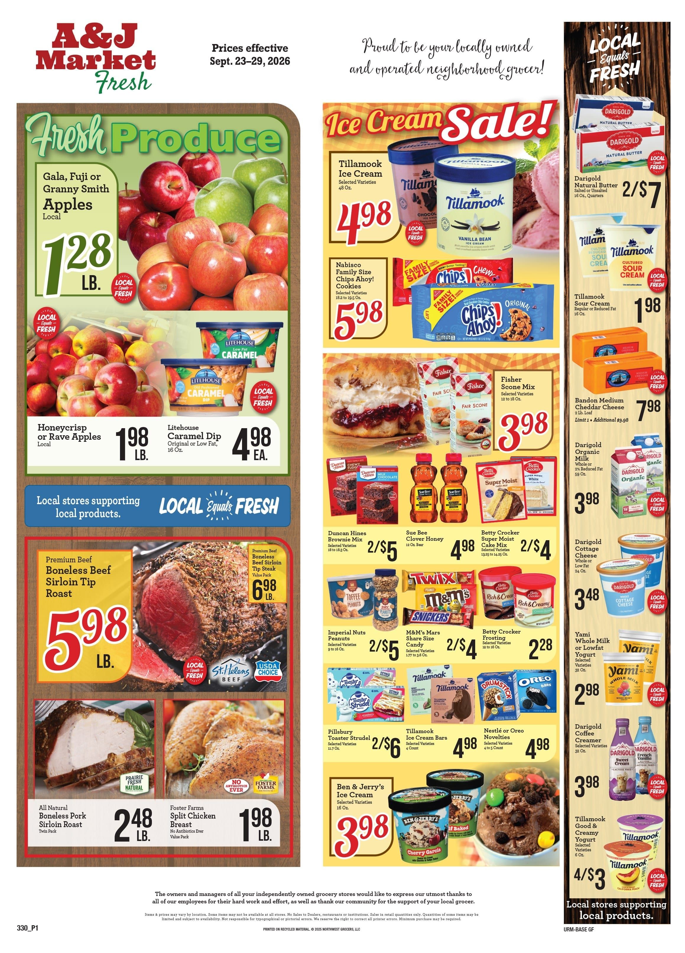 A & J Select Market Weekly Ad September 23 - 29, 2026