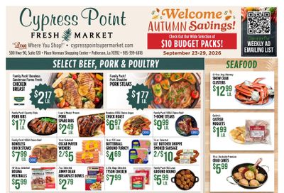 Cypress Point Fresh Market Weekly Ad September 23 - 29, 2026