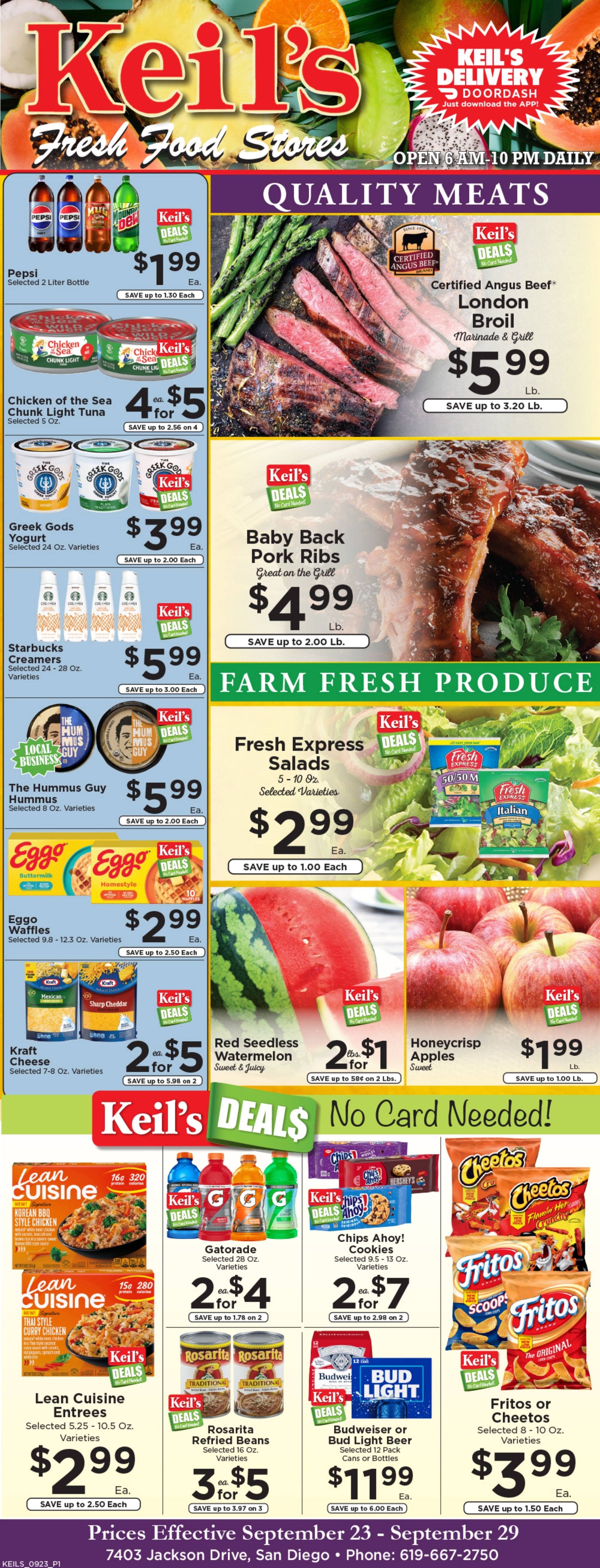 Keil's Fresh Food Stores (San Diego, CA) Weekly Ad September 23 - 29, 2026