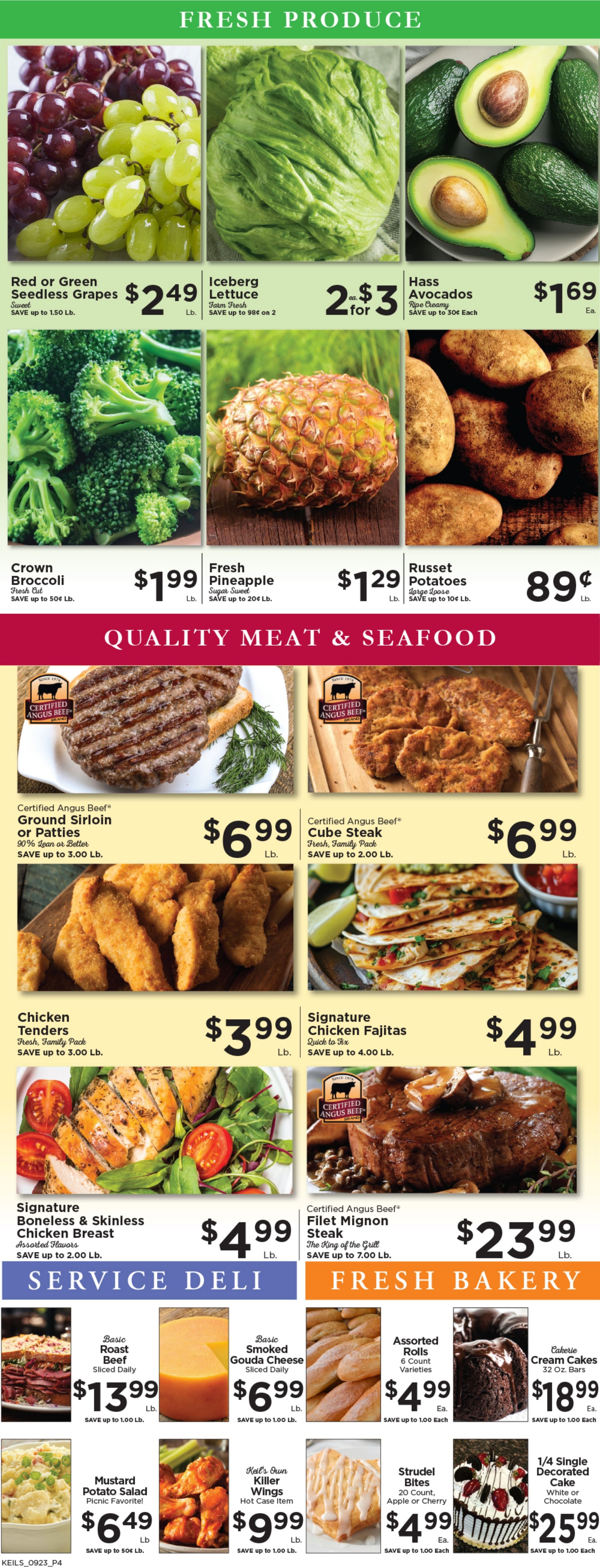 Keil's Fresh Food Stores (San Diego, CA) Weekly Ad September 23 - 29, 2026