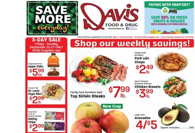 Davis Food & Drug (Roosevelt, UT) Weekly Ad September 23 - 29, 2026