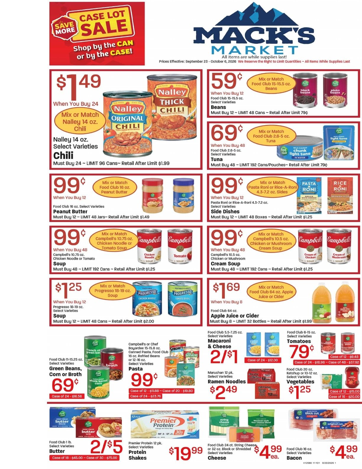 Mack's Market Weekly Ad September 23 - October 6, 2026
