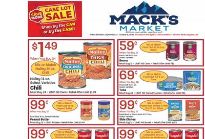Mack's Market Weekly Ad September 23 - October 6, 2026