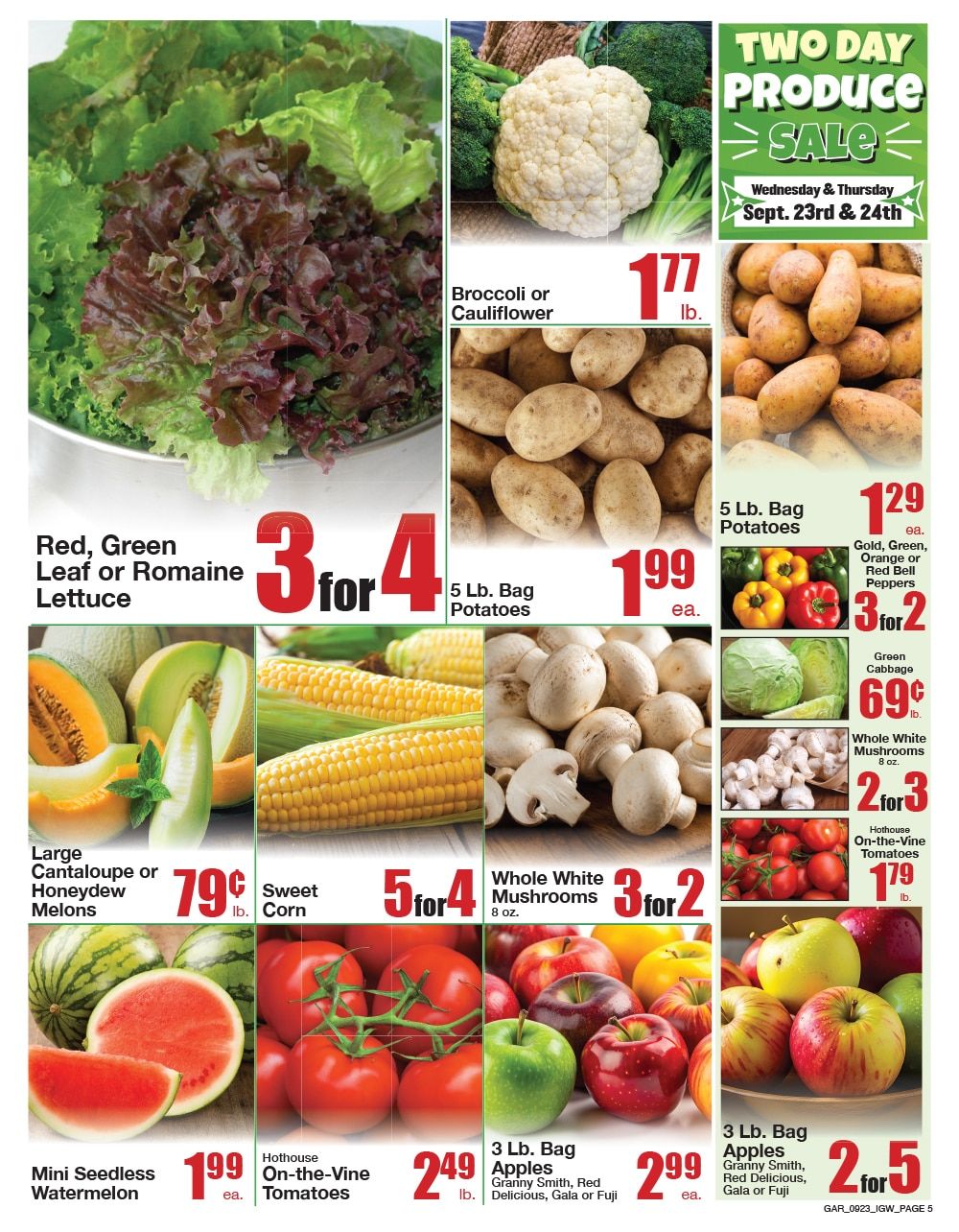 Garrett's IGA Weekly Ad September 23 - 29, 2026