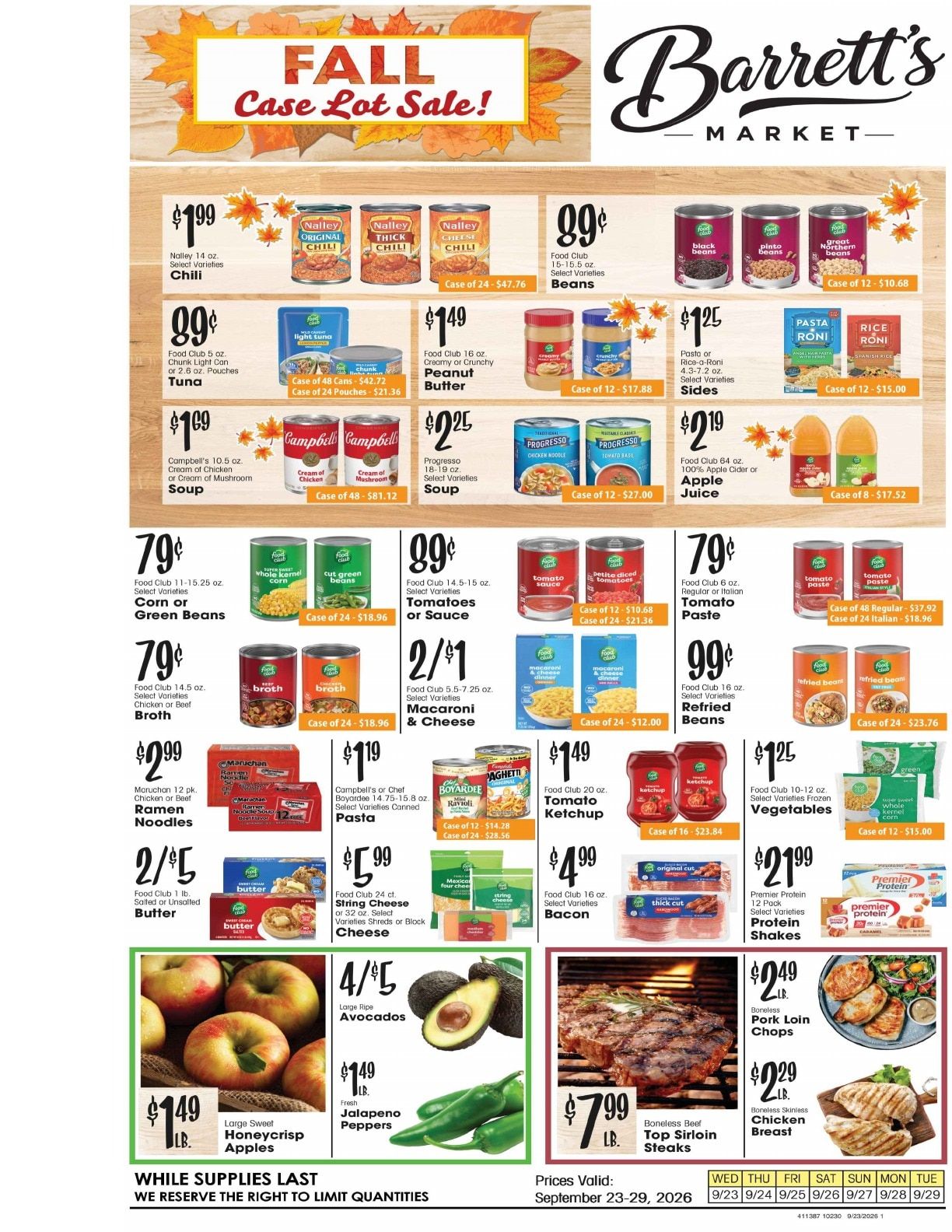 Barrett's Foodtown Weekly Ad September 23 - 29, 2026