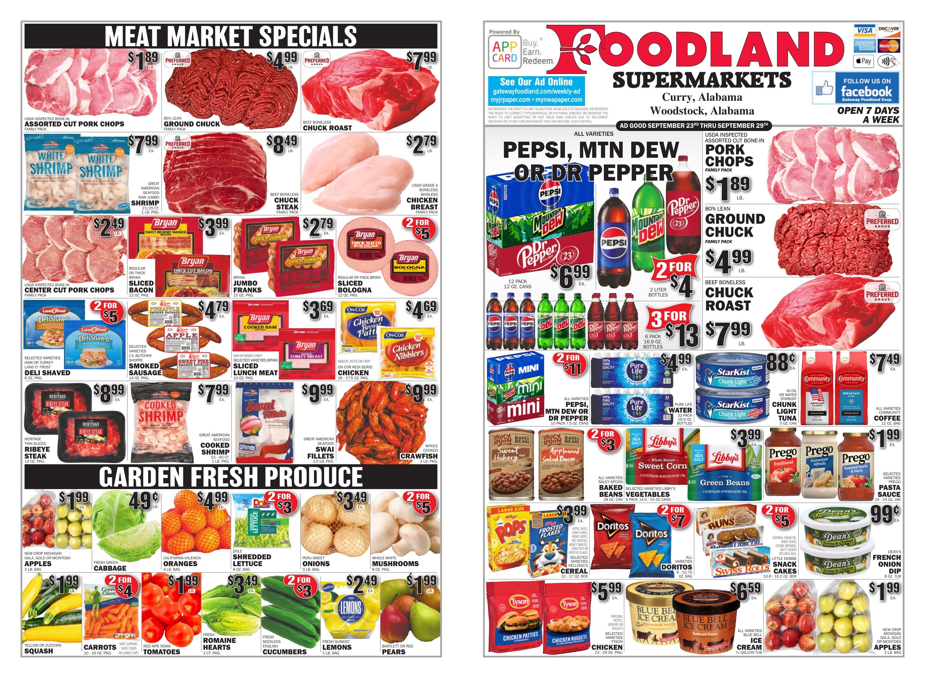 Gateway Foodland (Woodstock, AL) Weekly Ad September 23 - 29, 2026