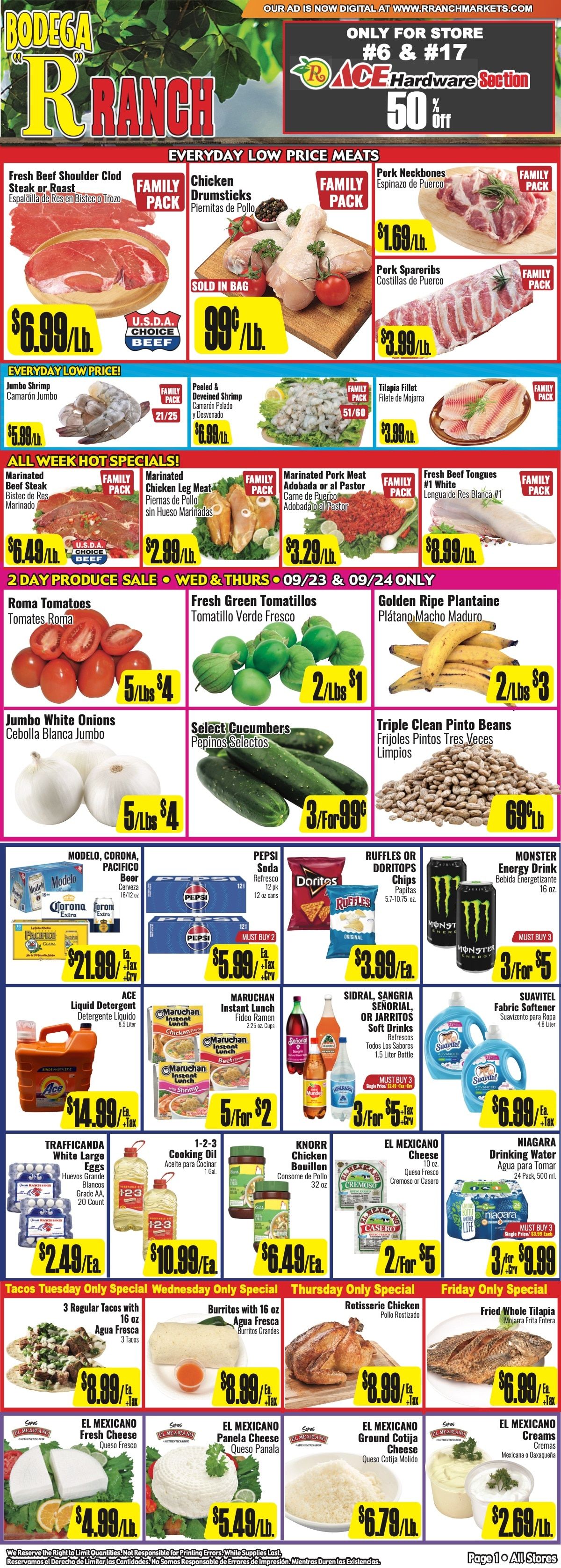 R Ranch Markets Weekly Ad September 23 - 29, 2026
