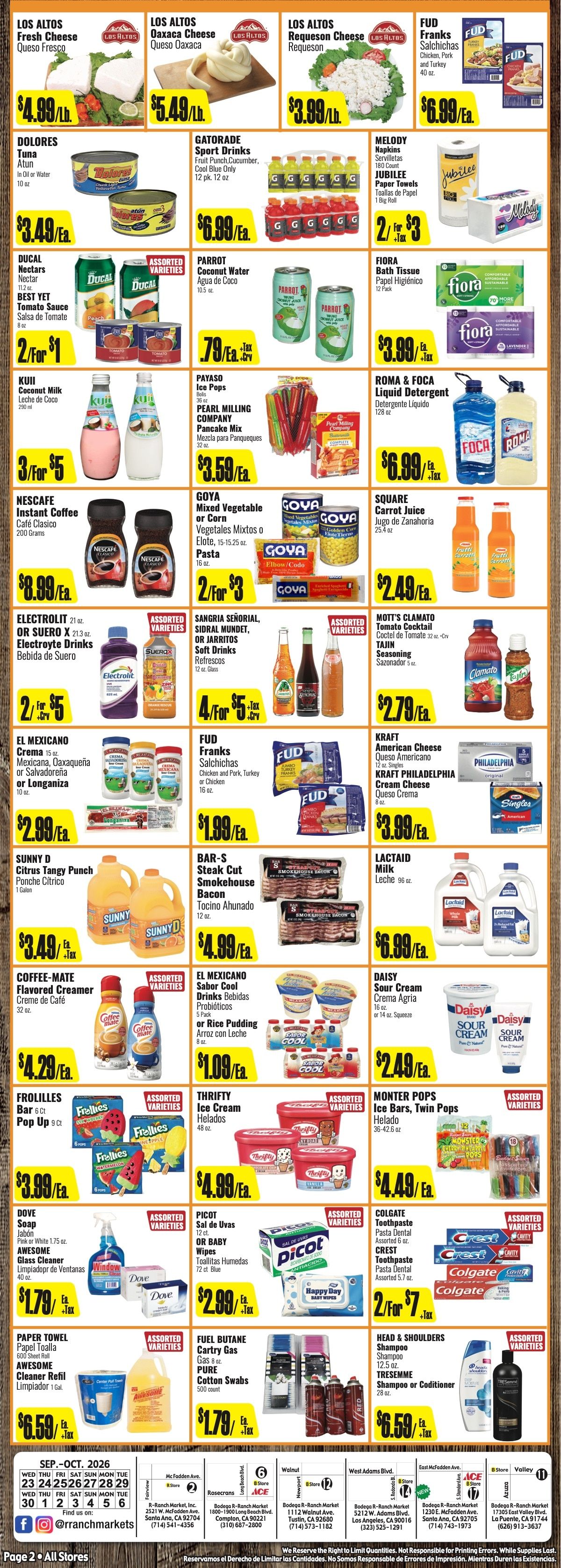 R Ranch Markets Weekly Ad September 23 - 29, 2026