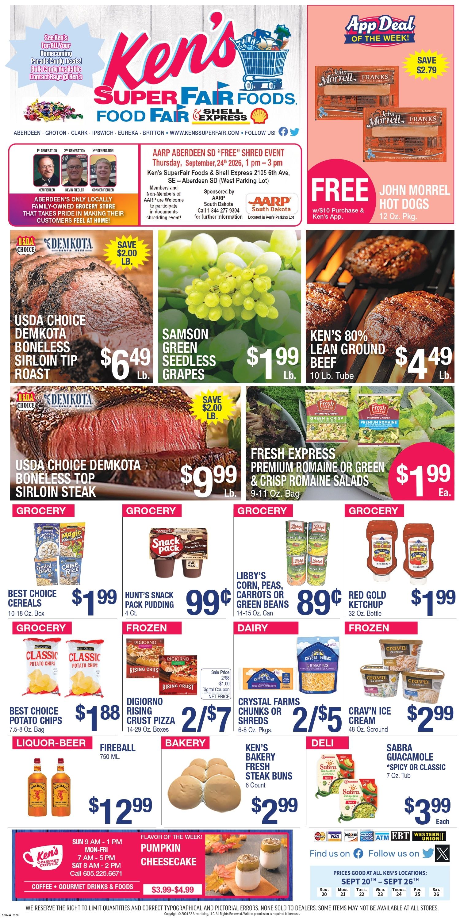 Ken's Super Fair Foods Weekly Ad September 20 - 26, 2026