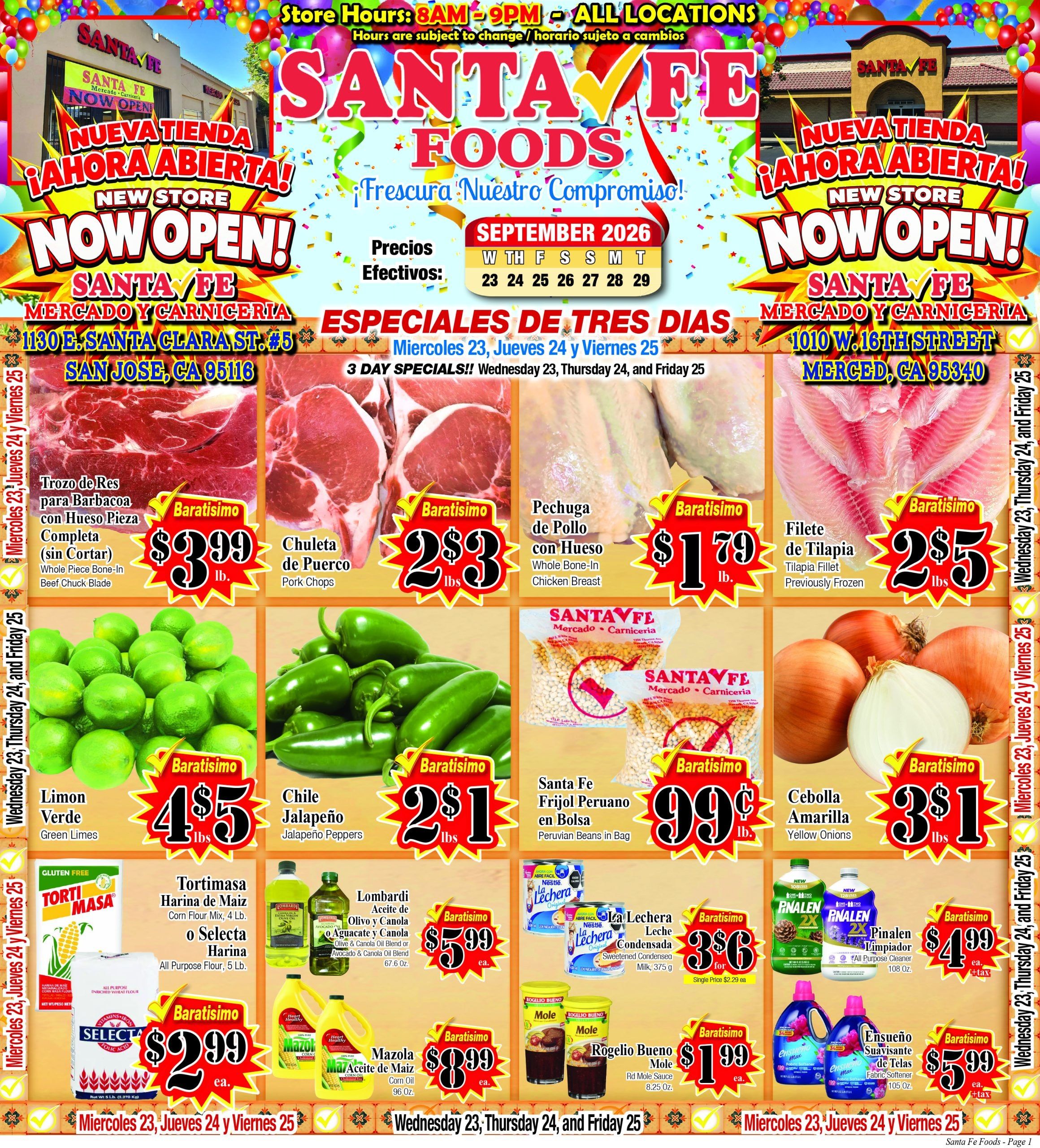 Santa Fe Foods Weekly Ad September 23 - 29, 2026