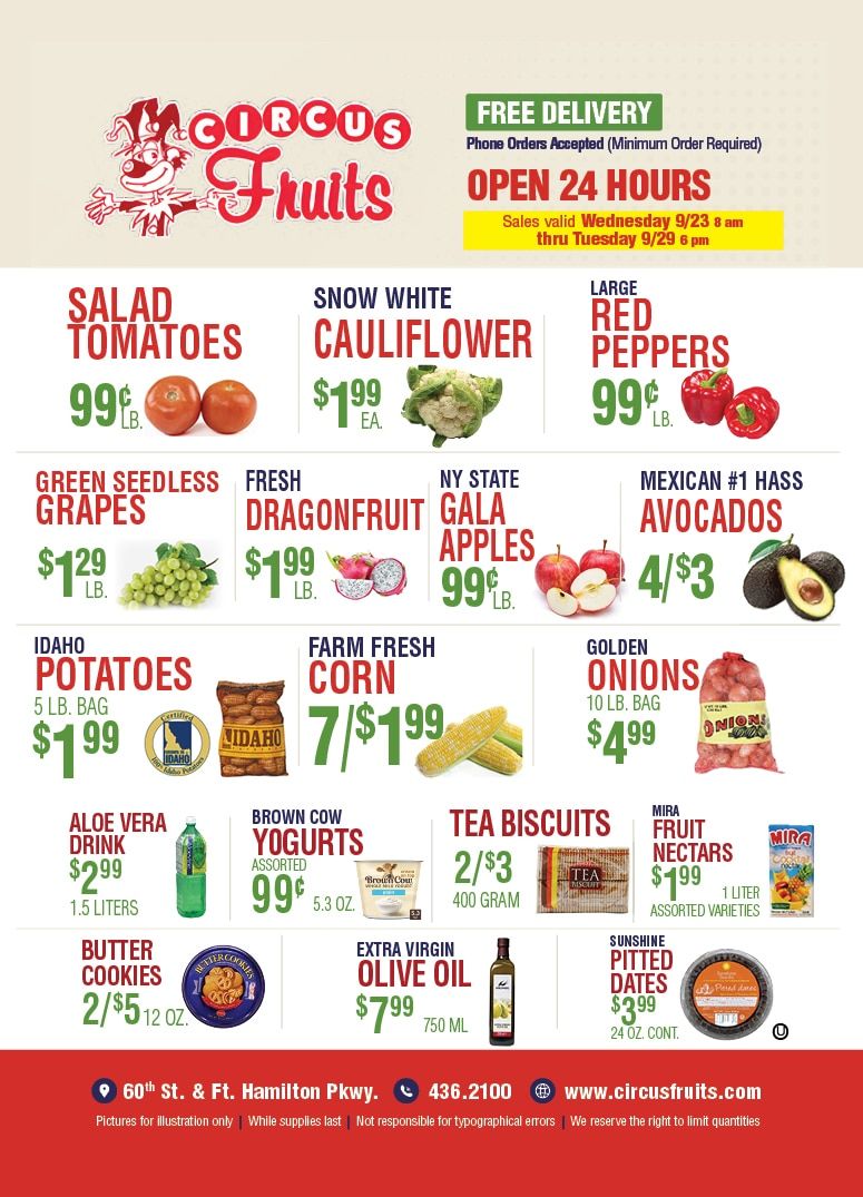 Circus Fruits Weekly Ad September 23 - 29, 2026