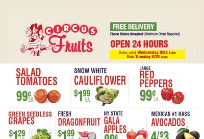 Circus Fruits Weekly Ad September 23 - 29, 2026