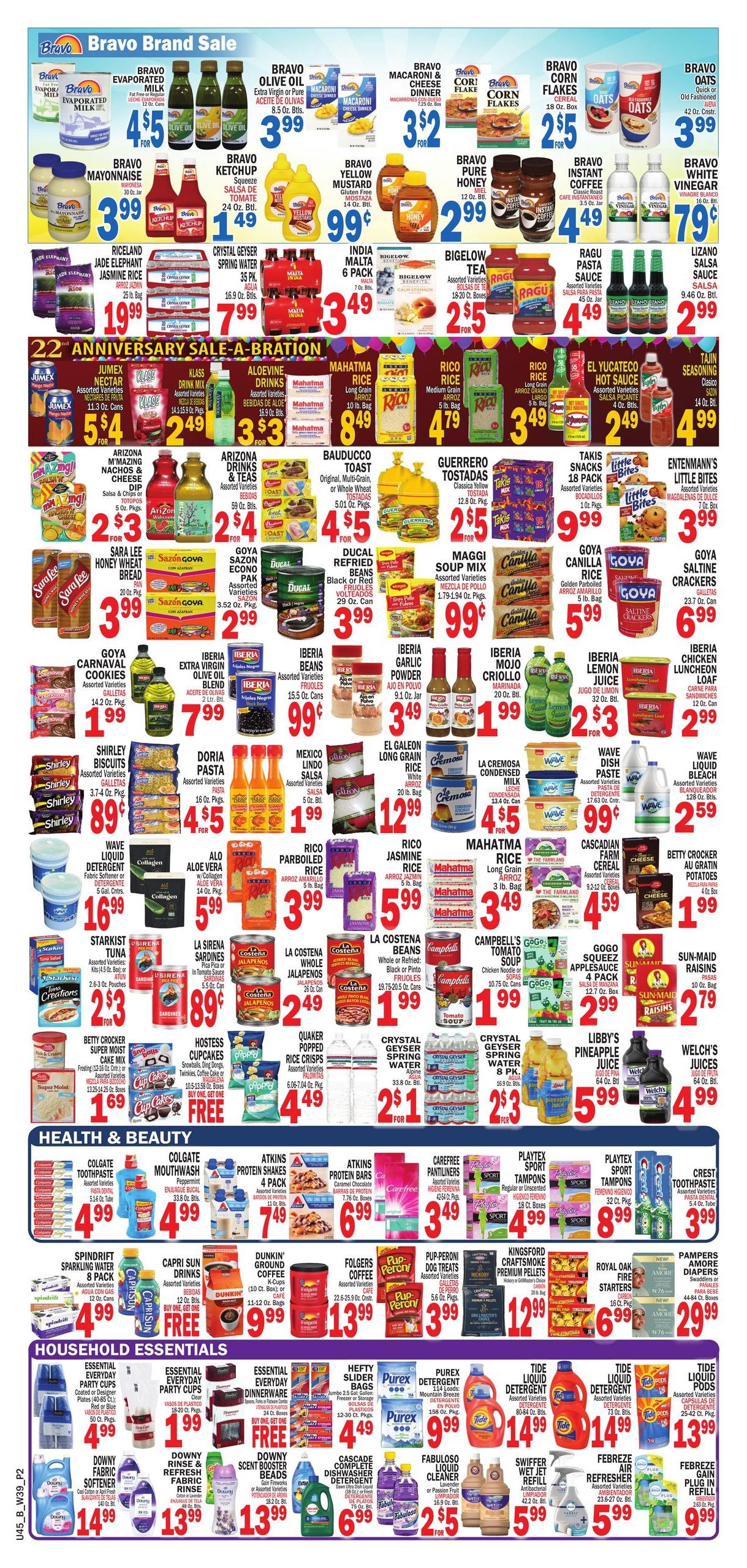 Bravo Supermarket (Hollywood Area, FL) Bravo Florida Weekly Weekly Ad September 24 - 30, 2026