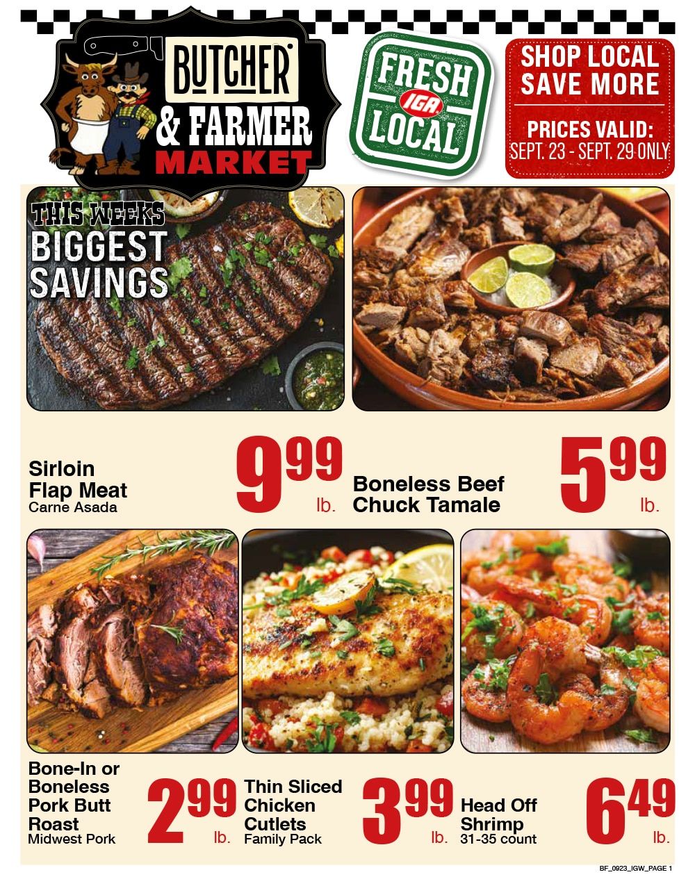 Butcher & Farmer Market Weekly Ad September 23 - 29, 2026