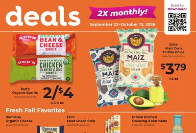 Natural Health Organic Foods Weekly Ad September 23 - October 13, 2026