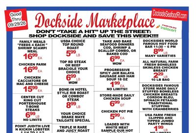 Dockside Seafood Marketplace Weekly Ad September 29 - October 5, 2026