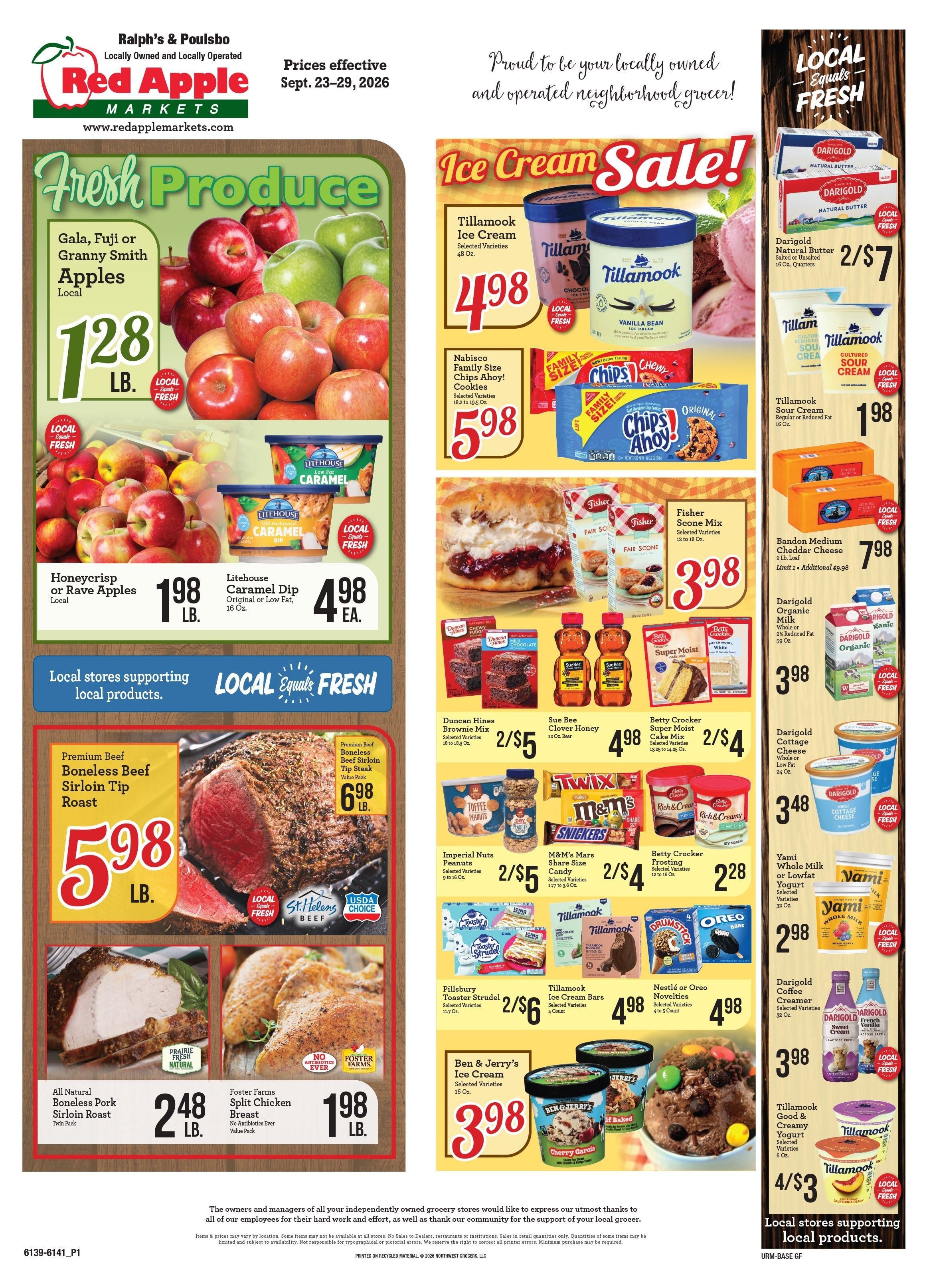 Ralph's and Poulsbo Red Apple Markets Weekly Ad September 23 - 29, 2026