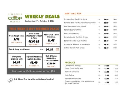 Niskayuna Co-op Weekly Ad September 27 - October 3, 2026