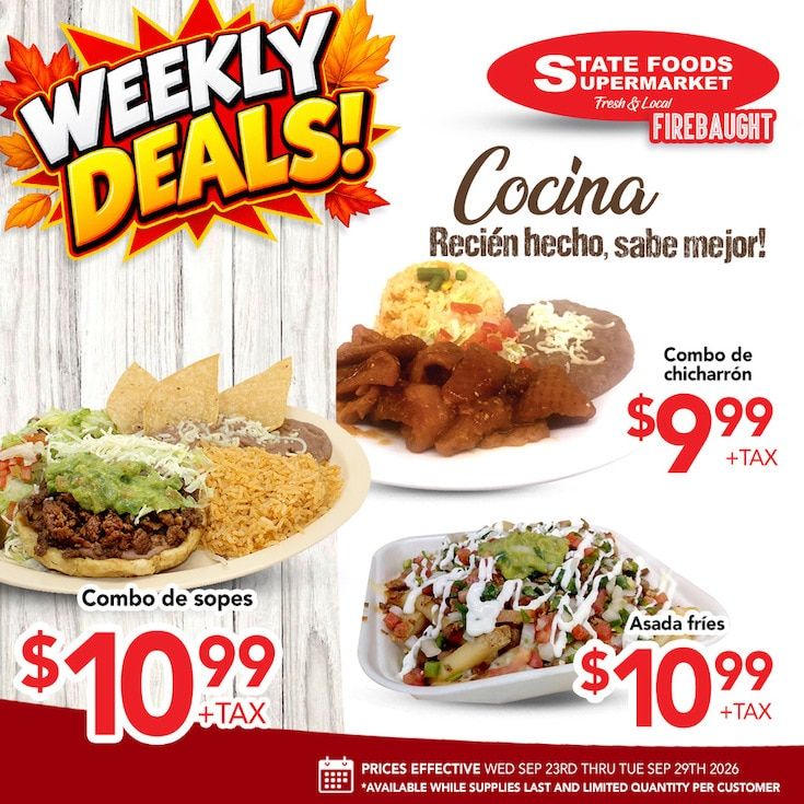 State Foods Supermarket (Firebaugh, CA) Weekly Ad September 23 - 29, 2026