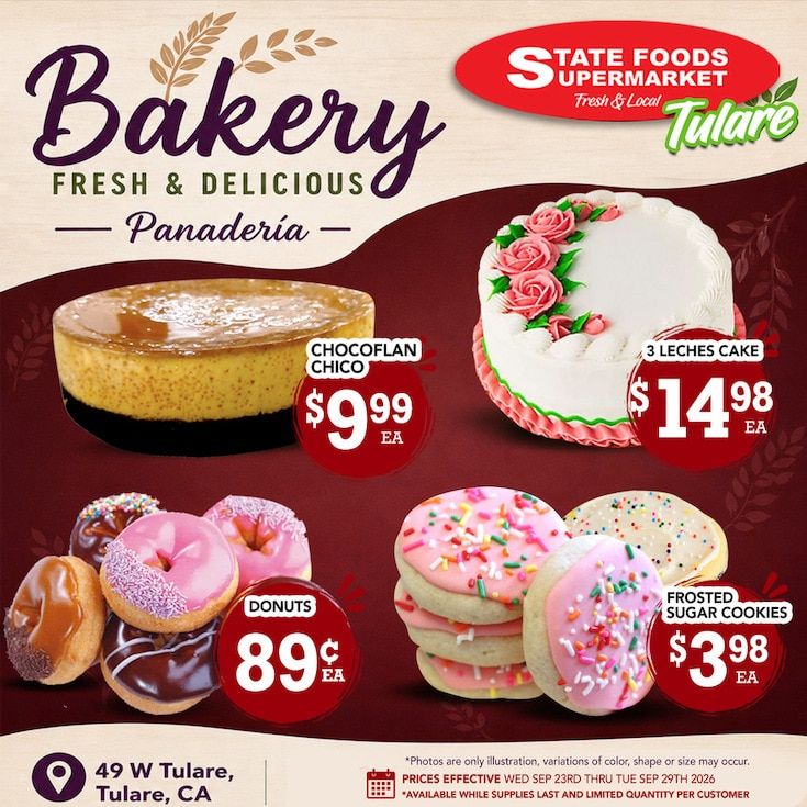State Foods Supermarket (Tulare, CA) Weekly Ad September 23 - 29, 2026