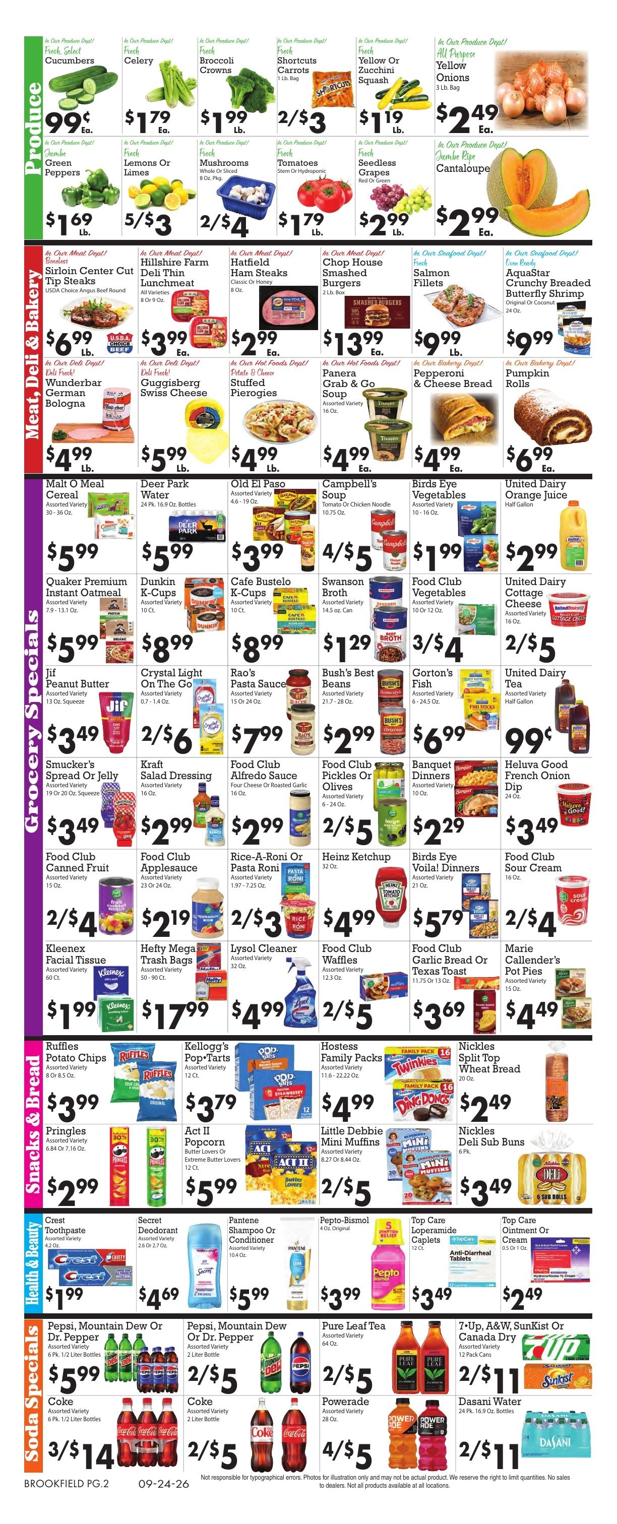Sparkle Markets (Brookfield, OH) Weekly Ad September 24 - 30, 2026