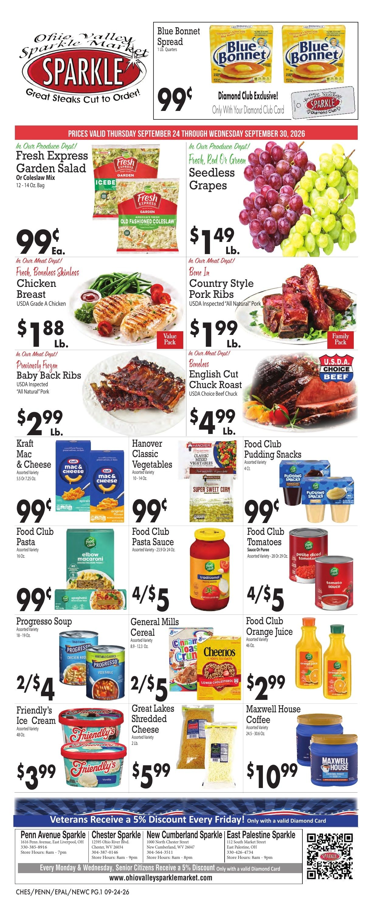 Sparkle Markets (Ohio, West Virginia) Weekly Ad September 24 - 30, 2026