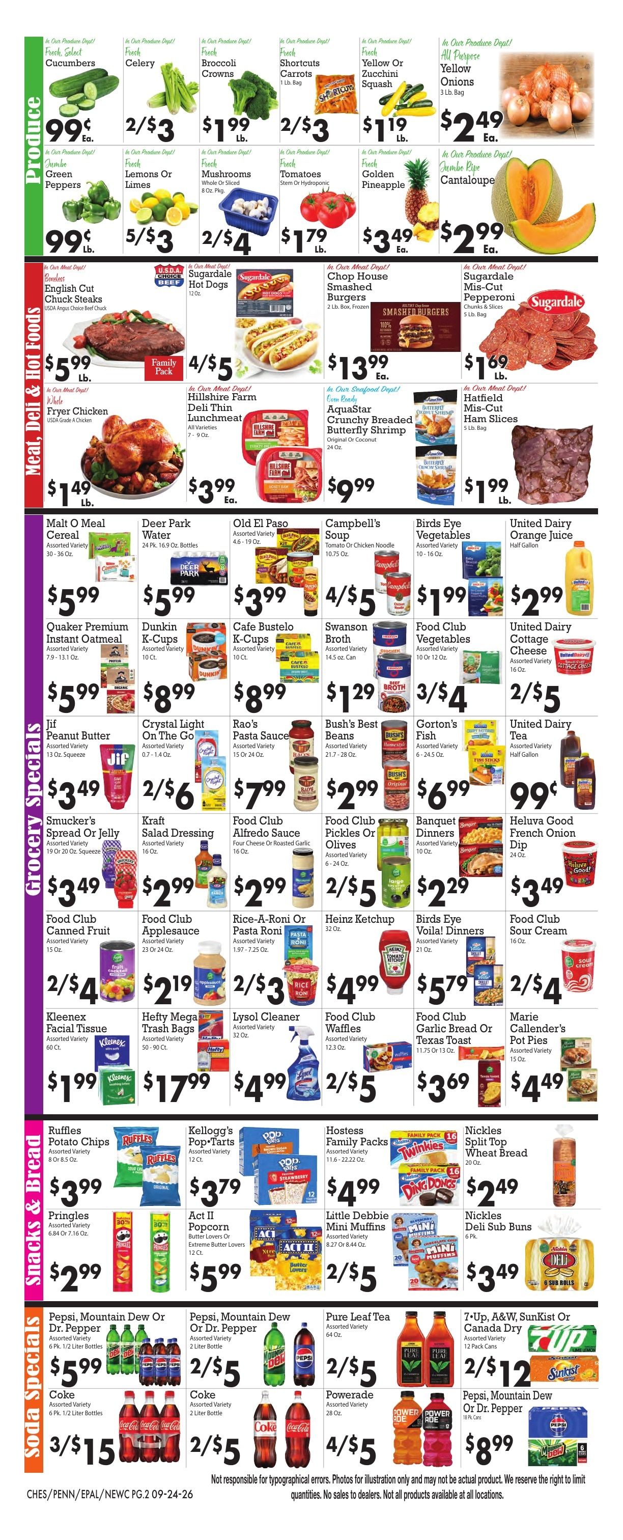 Sparkle Markets (Ohio, West Virginia) Weekly Ad September 24 - 30, 2026