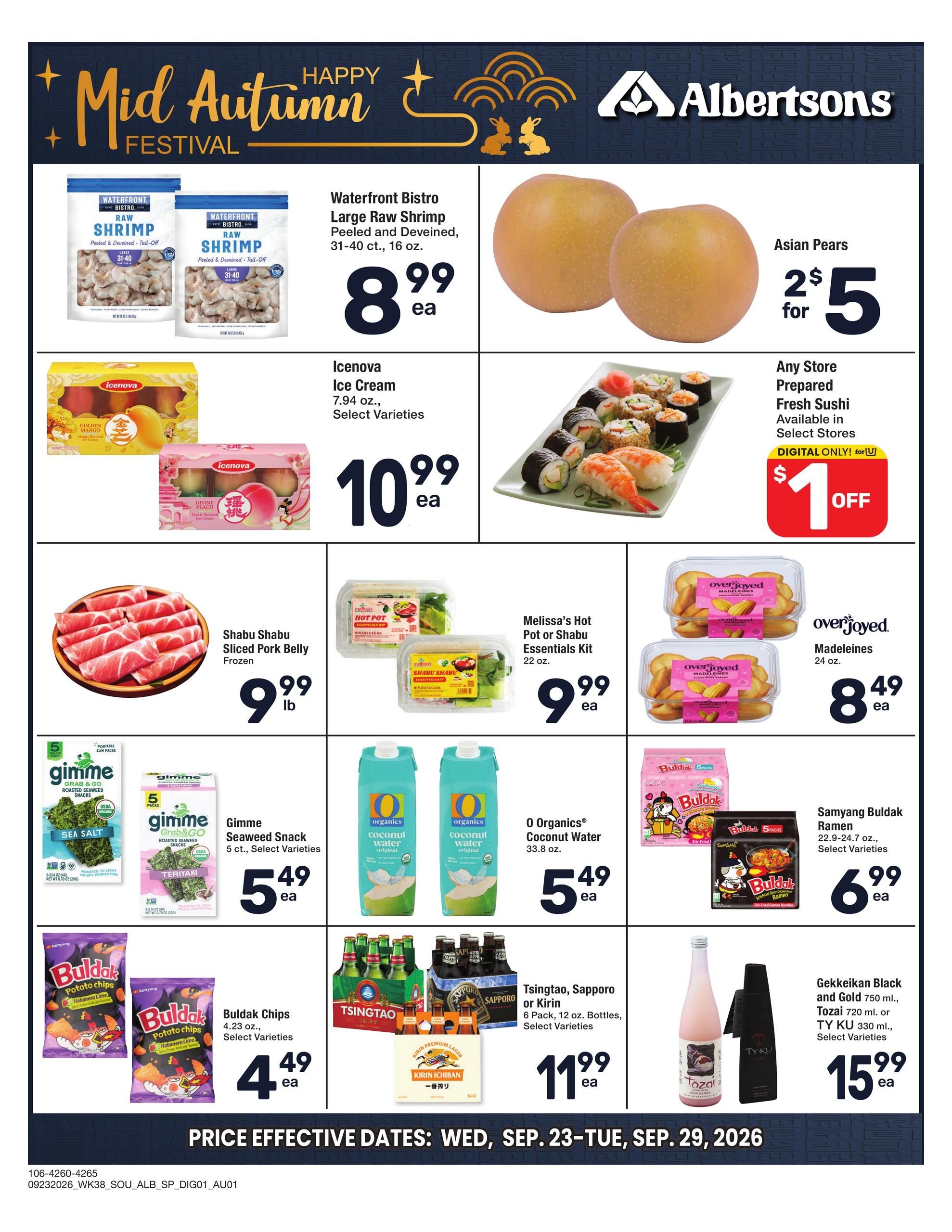 Albertsons - Southern - SP Weekly Ad September 23 - 29, 2026