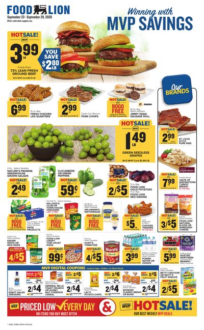 Food Lion (Washington Area, DC) Weekly Ad September 23 - 29, 2026