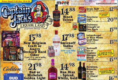 Captain Jack's Liquor Land Weekly Ad September 30 - October 6, 2026