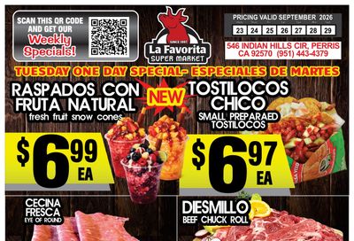 La Favorita Super Market Weekly Ad September 23 - 29, 2026
