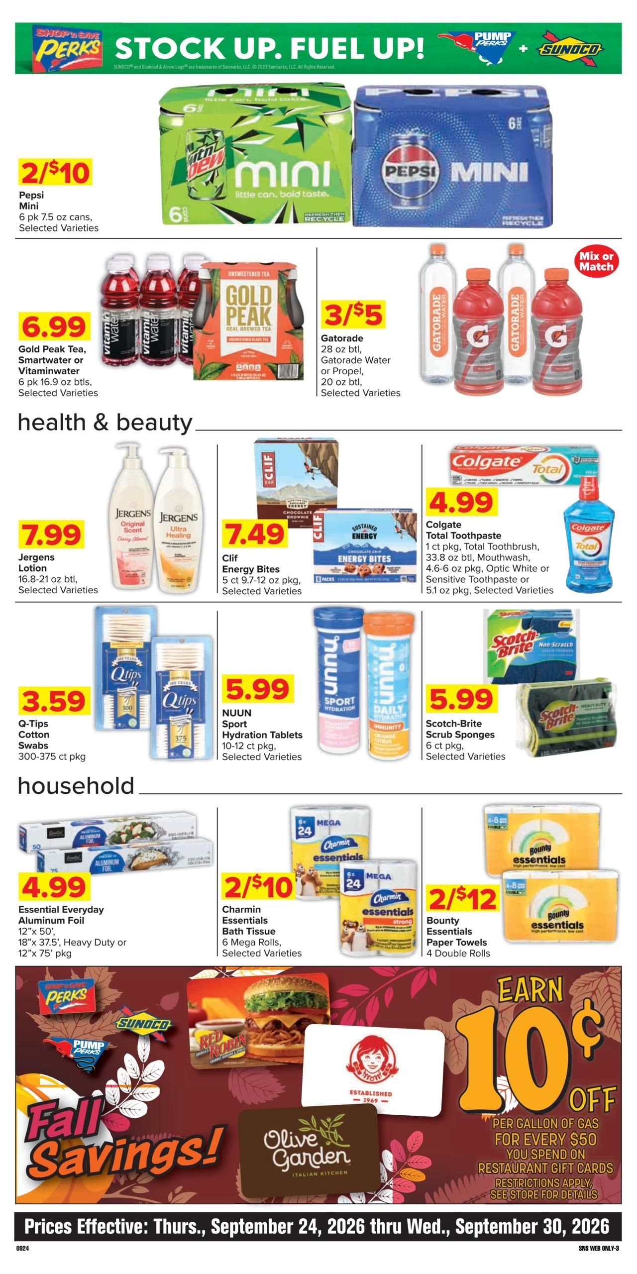 Shop 'n Save (Pittsburgh-Somerset Area, PA) Weekly Ad September 24 - 30, 2026