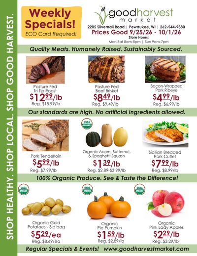 Good Harvest Market Weekly Ad September 25 - October 1, 2026