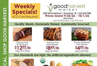 Good Harvest Market Weekly Ad September 25 - October 1, 2026