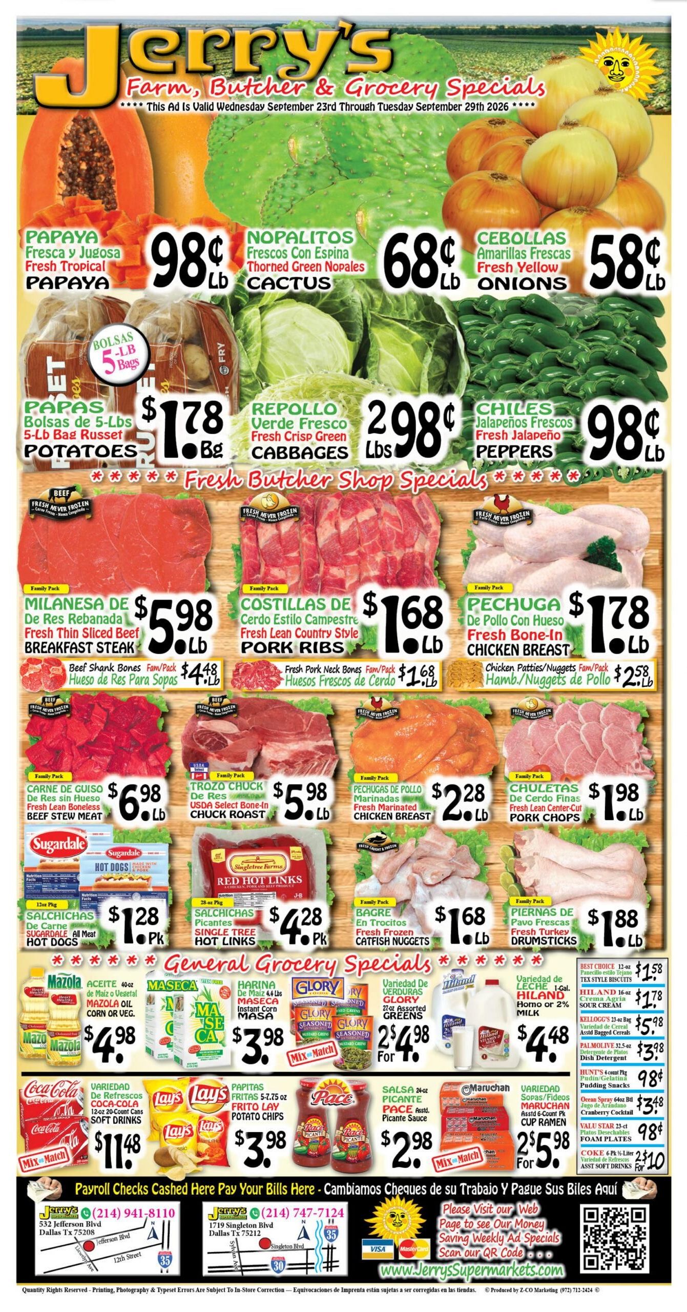 Jerry's Supermarkets Weekly Ad September 23 - 29, 2026