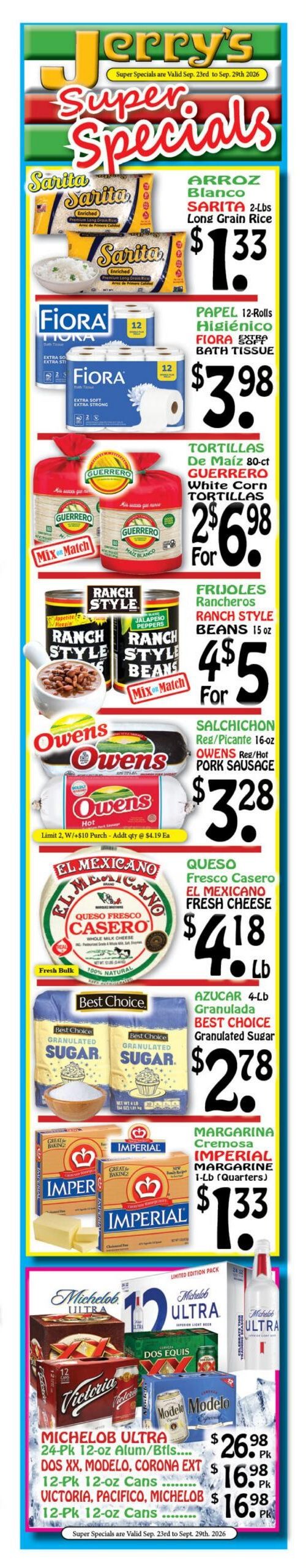 Jerry's Supermarkets Weekly Ad September 23 - 29, 2026