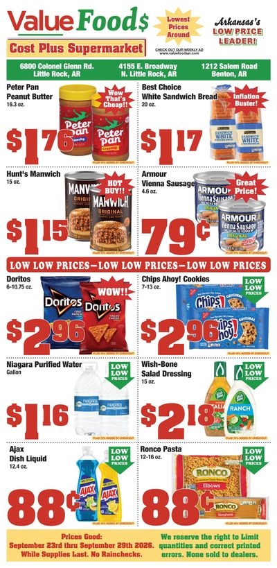 Value Foods Weekly Ad September 23 - 29, 2026