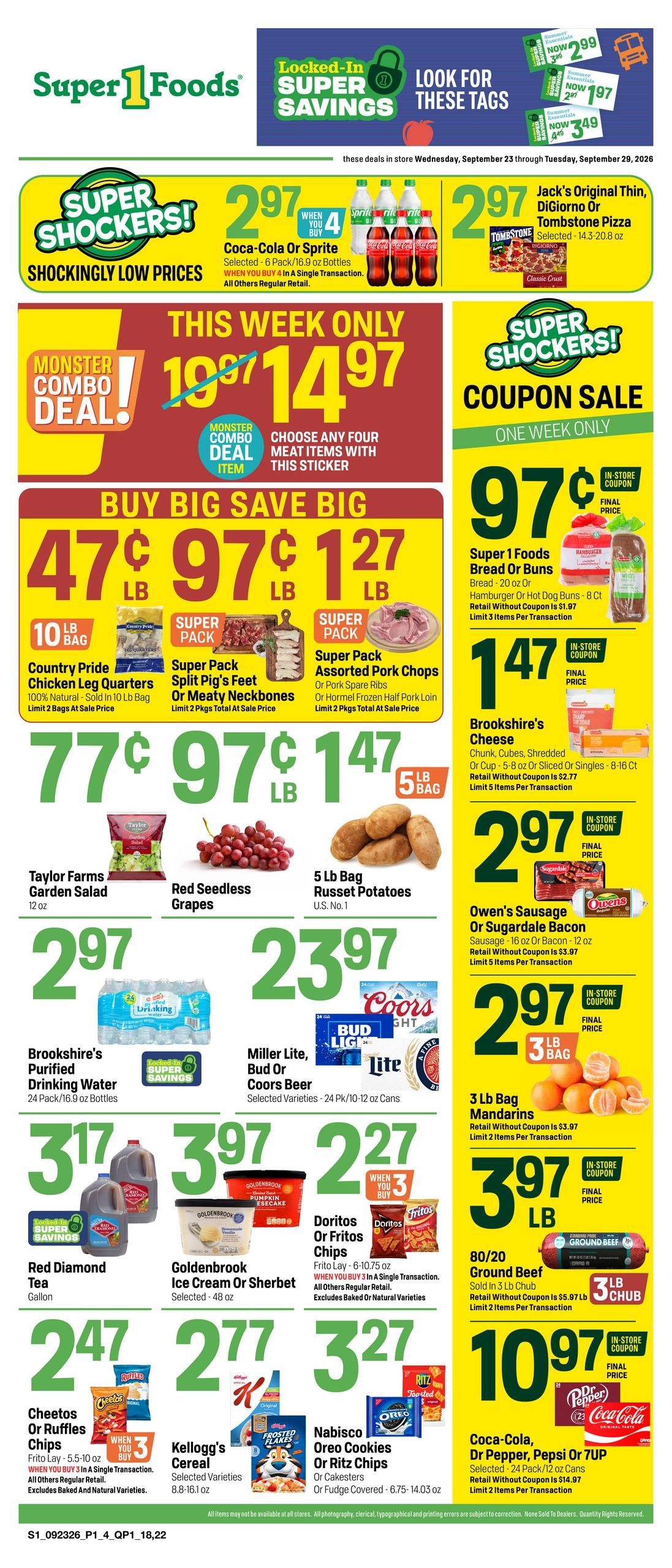 Super 1 Foods & Discount Pharmacy (Geismar Area, LA) Weekly Ad September 23 - 29, 2026