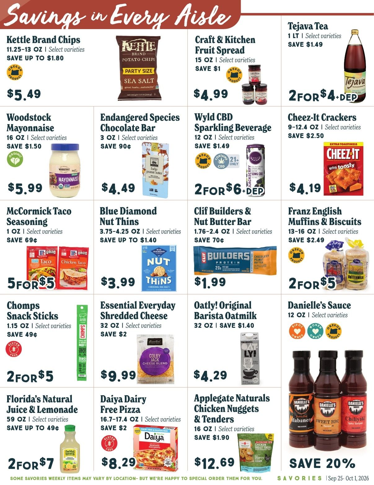 Market of Choice Upcoming Weekly Specials Weekly Ad September 25 - October 1, 2026