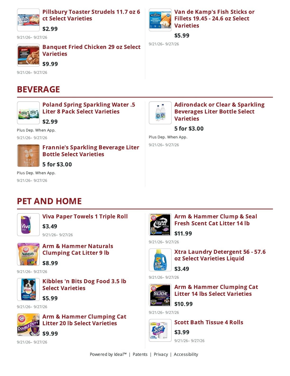 Main Street Market Weekly Ad September 21 - 27, 2026