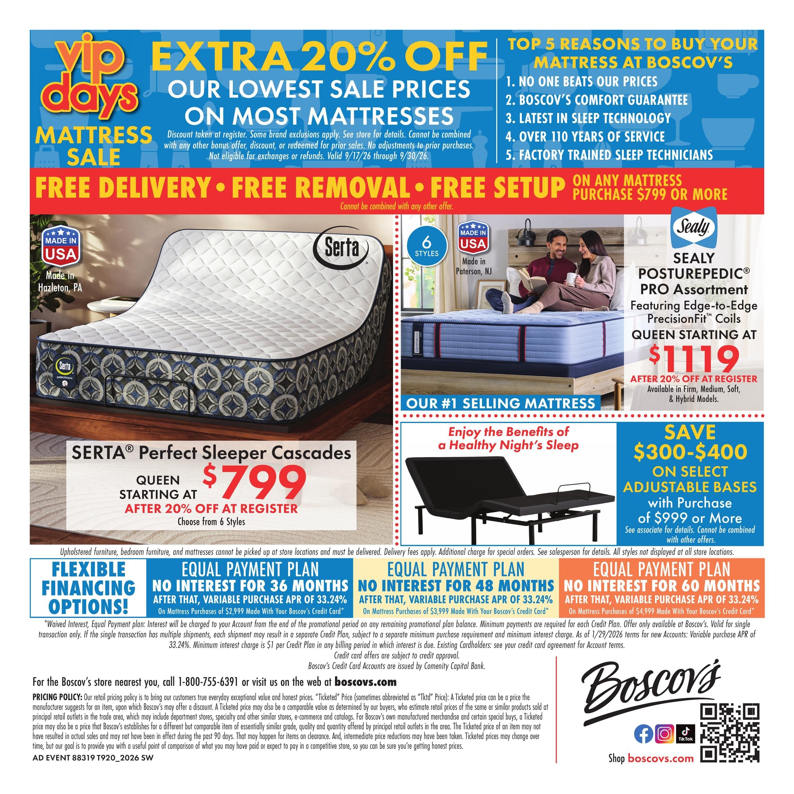 Boscov's VIP Days Weekly Ad September 20 - 30, 2026