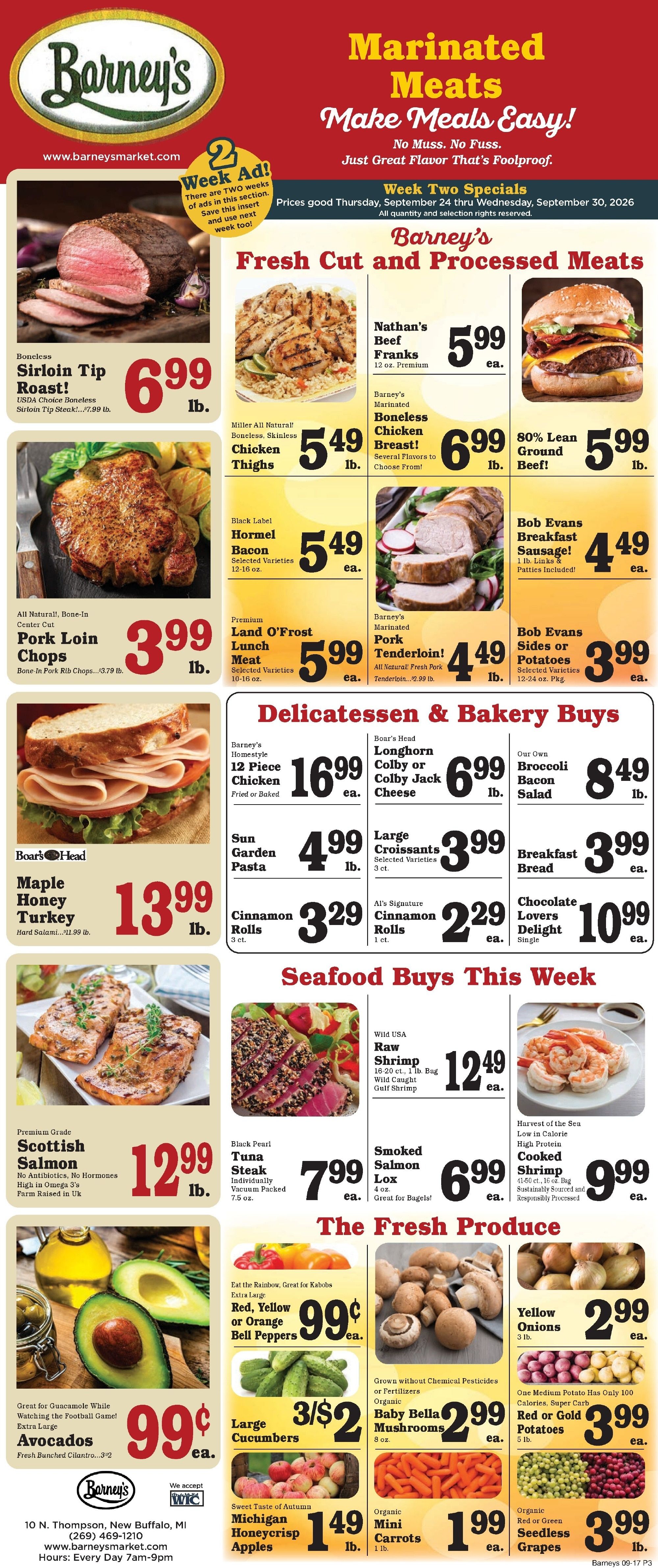 Barney's Market Weekly Ad September 24 - 30, 2026