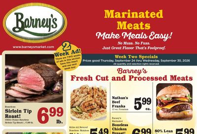 Barney's Market Weekly Ad September 24 - 30, 2026