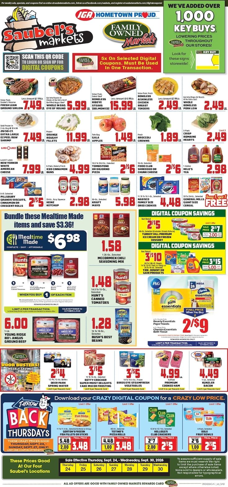 Saubel's Markets Weekly Ad September 24 - 30, 2026
