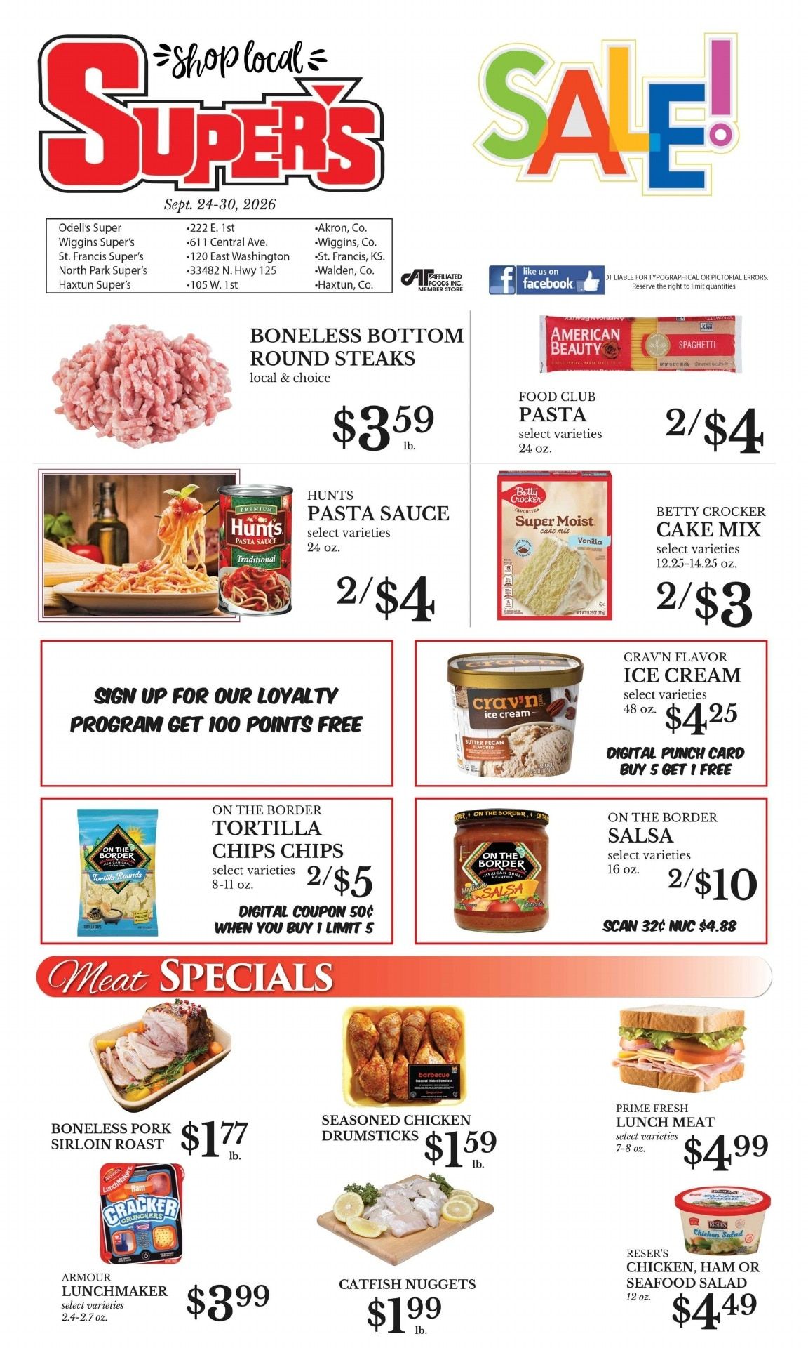 Odell's Super's Weekly Ad September 24 - 30, 2026