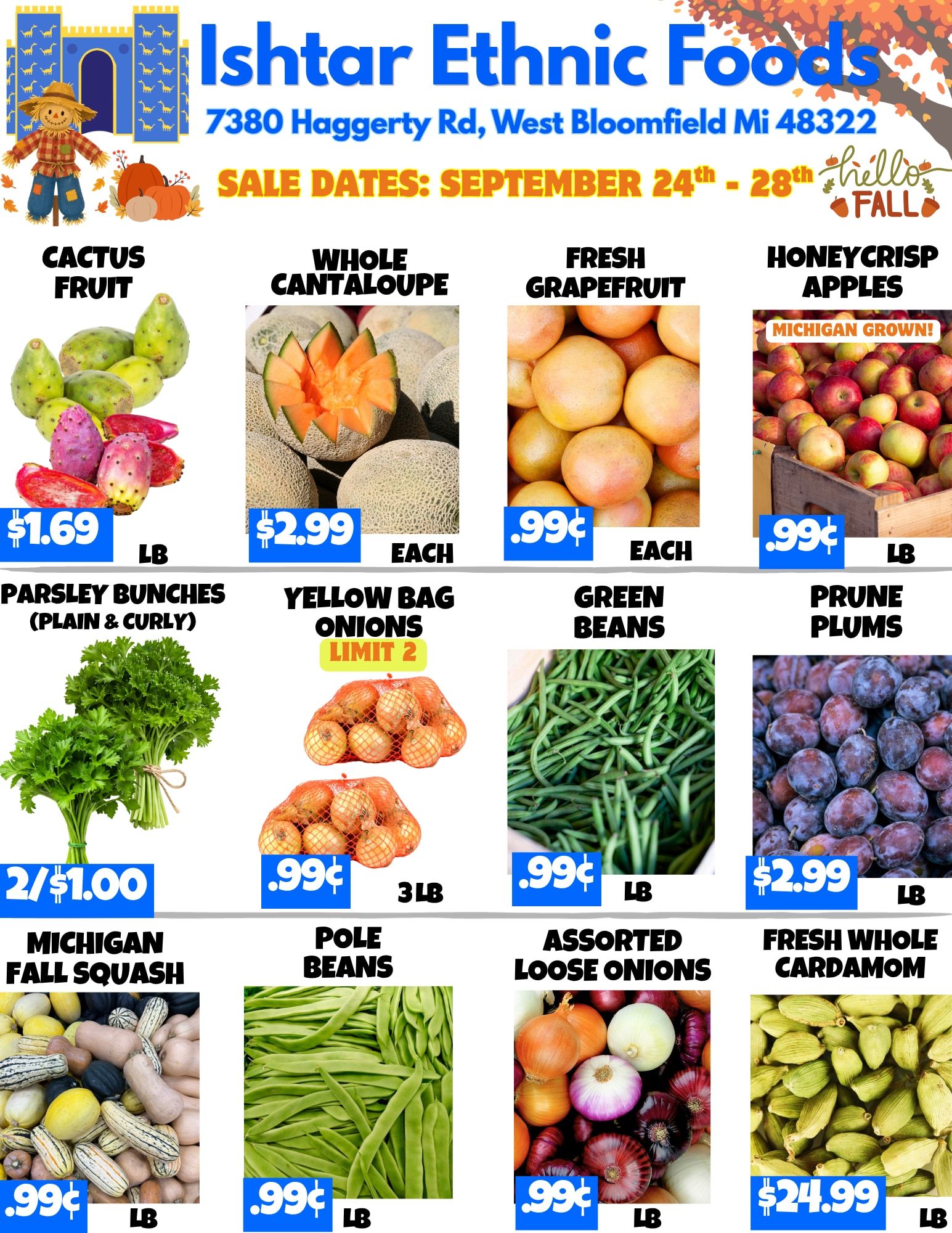 Ishtar Ethnic Foods Weekly Ad September 24 - 28, 2026
